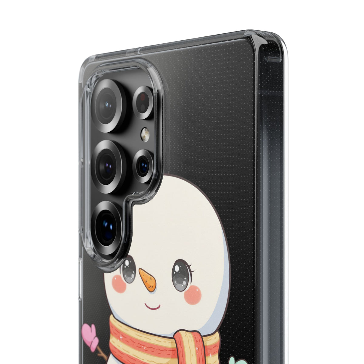 Kawaii Snowman Phone Case – Cute Christmas Clear Case