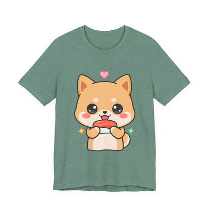 Kawaii Shiba Inu Sushi T-Shirt for Cute Food Lovers