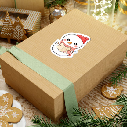 Kawaii Snowman Sticker for a Cozy Holiday Desk
