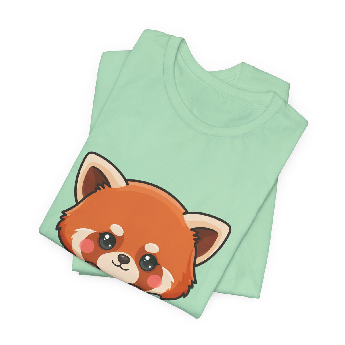 Kawaii Red Panda T-Shirt, Cozy Blanket Chibi Animal Tee