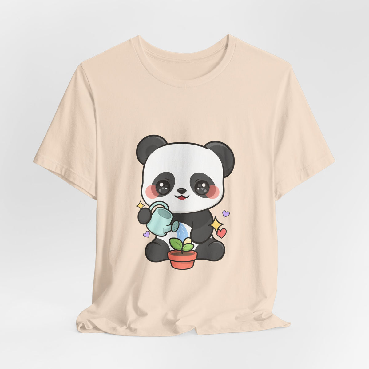 Kawaii Panda T-Shirt, Cute Plant Lover Gift