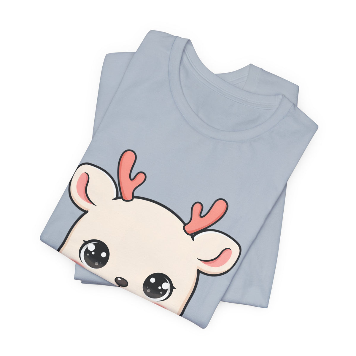 Kawaii Reindeer Christmas T-Shirt for Holiday Cheer