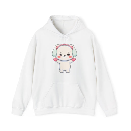 Kawaii Polar Bear Hoodie, Cozy Winter Gift