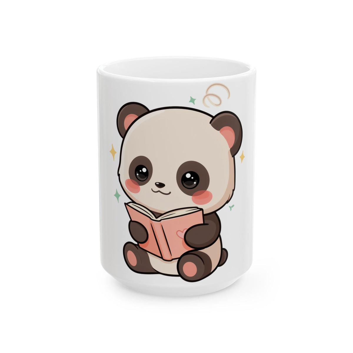 Kawaii Panda Reading Mug – Cute Book Lover Gift