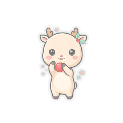 Christmas Reindeer Sticker for Cute Holiday Gifting