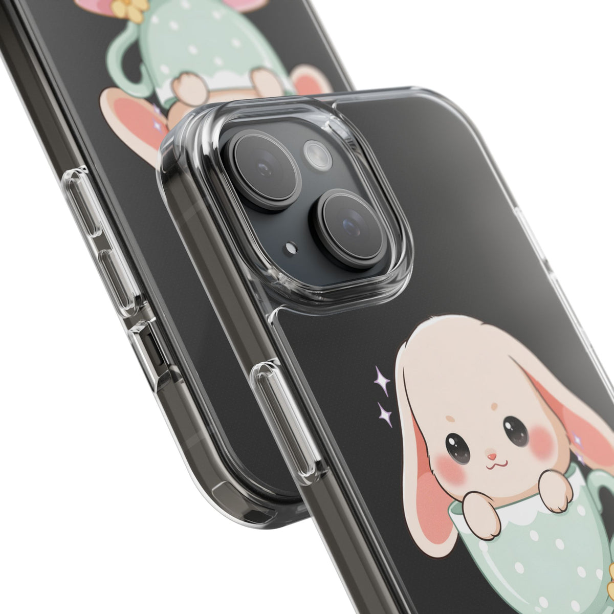 Kawaii Bunny Phone Case, Cute Teacup Rabbit
