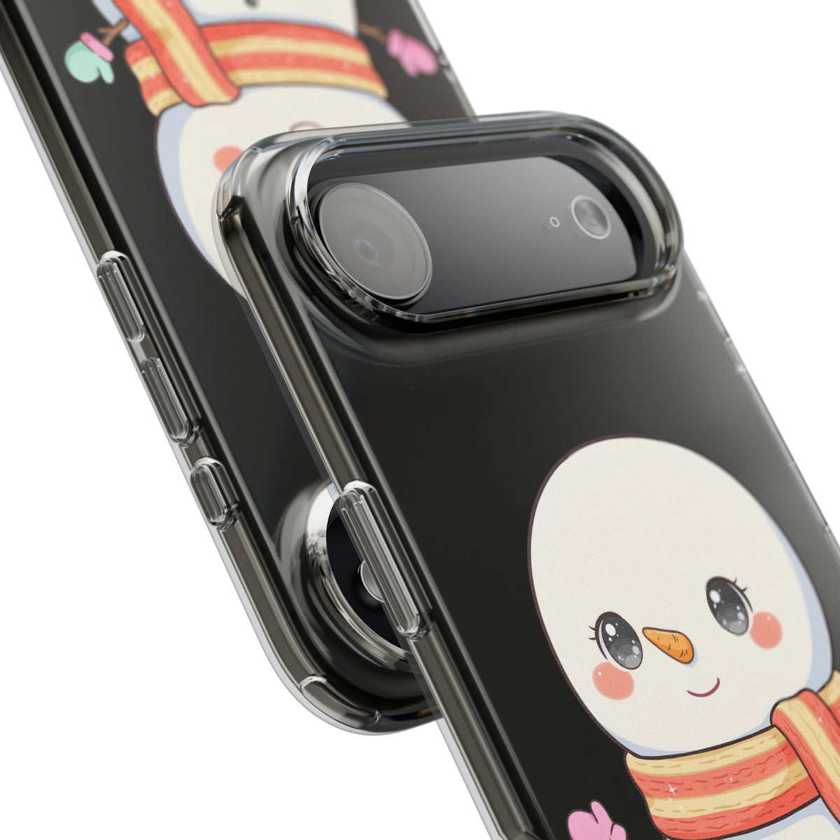 Kawaii Snowman Phone Case – Cute Christmas Clear Case