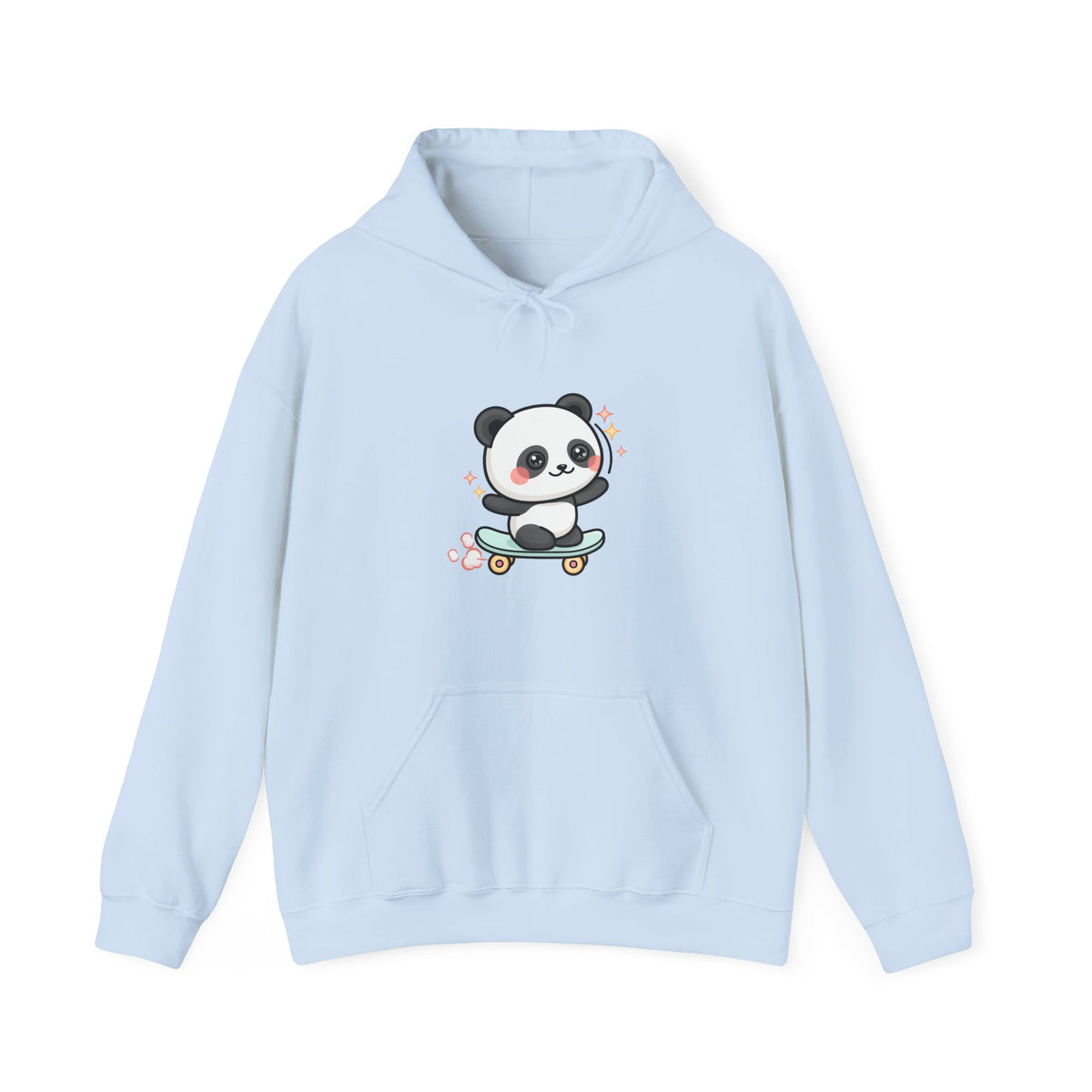 Kawaii Skateboard Panda Hoodie, Cute Chibi Animal Sweatshirt