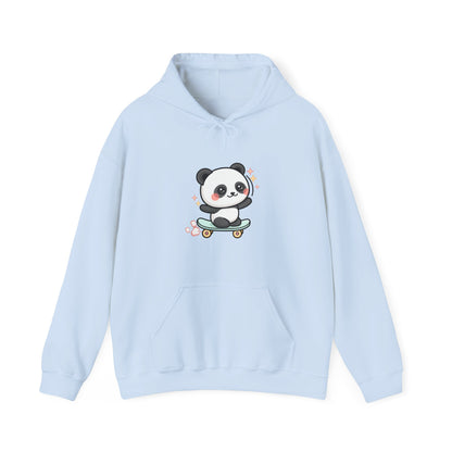 Kawaii Skateboard Panda Hoodie, Cute Chibi Animal Sweatshirt