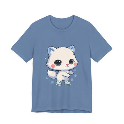 Kawaii Arctic Fox T-Shirt for Winter Gift Giving