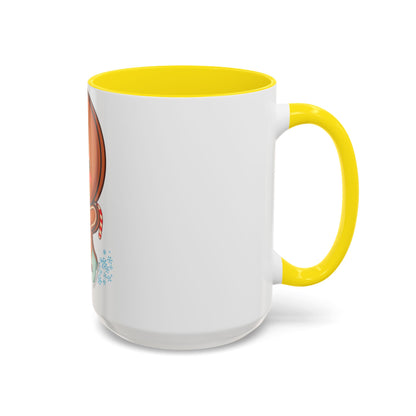 Gingerbread Man Ice Skating Accent Coffee Mug