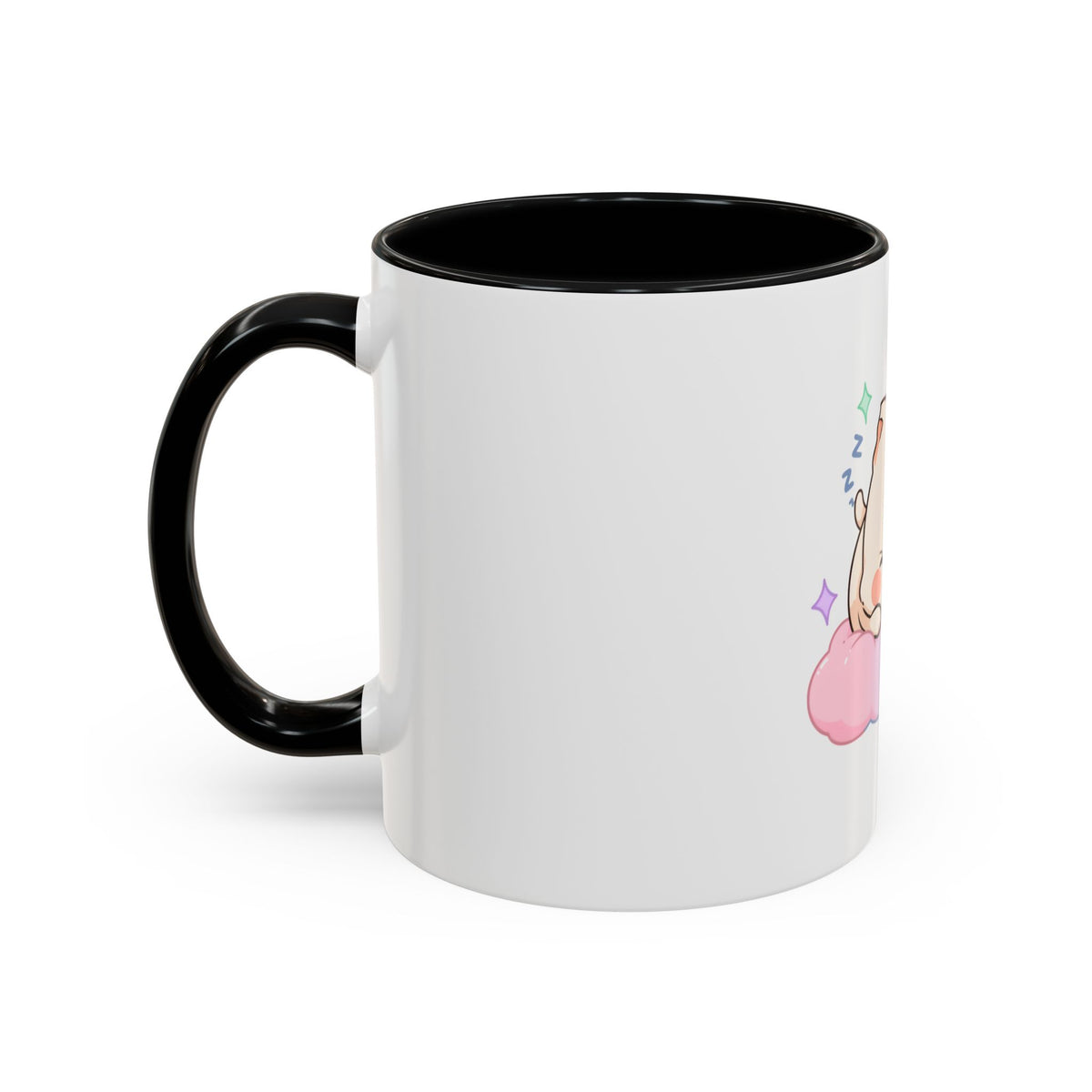 Kawaii Sleeping Cat Accent Coffee Mug