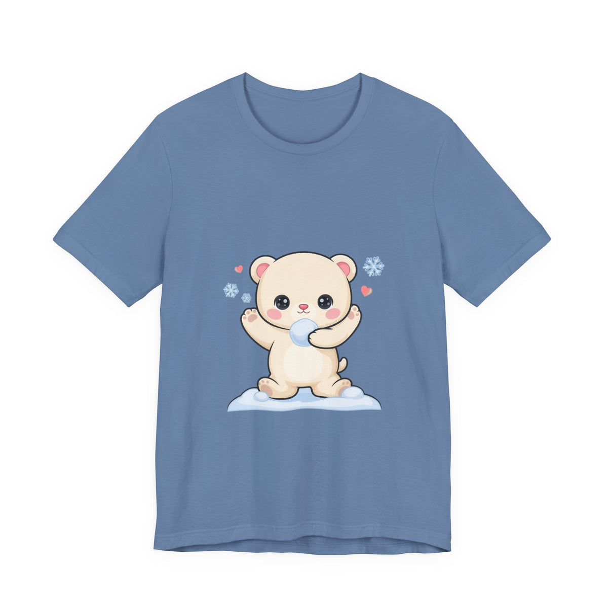 Kawaii Polar Bear Tee, Cute Snow Day Unisex Shirt
