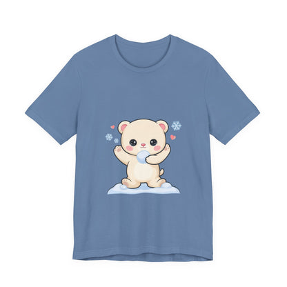 Kawaii Polar Bear Tee, Cute Snow Day Unisex Shirt