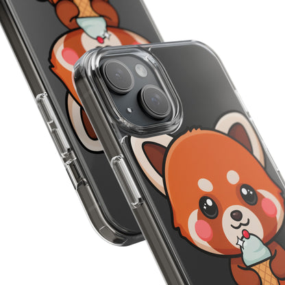 Kawaii Red Panda Phone Case with Ice Cream