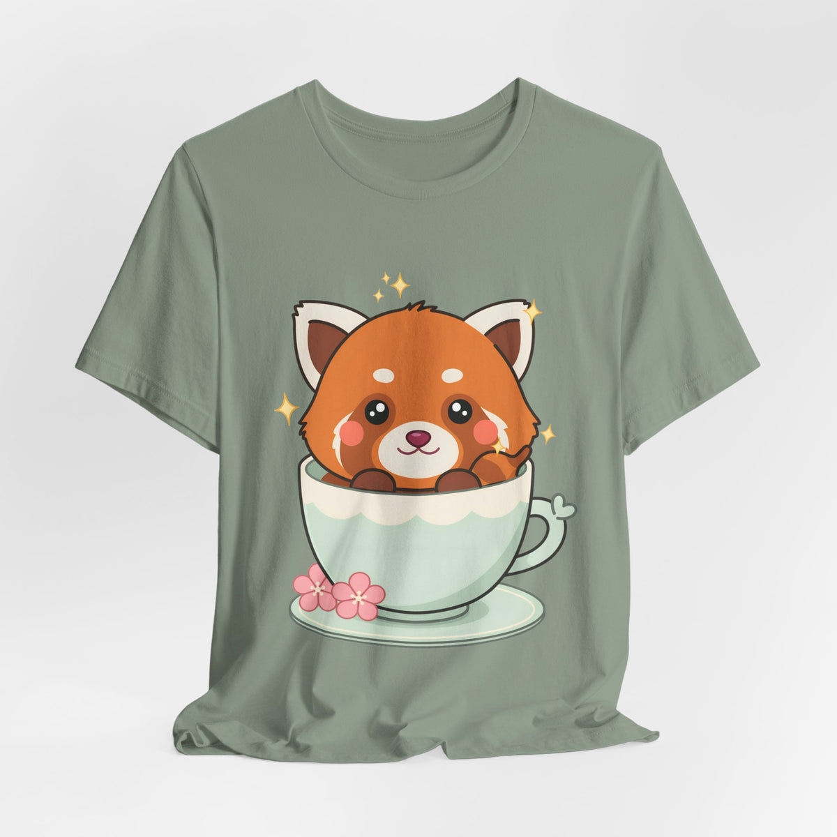 Kawaii Red Panda T-Shirt, Cute Tea Lover Gift