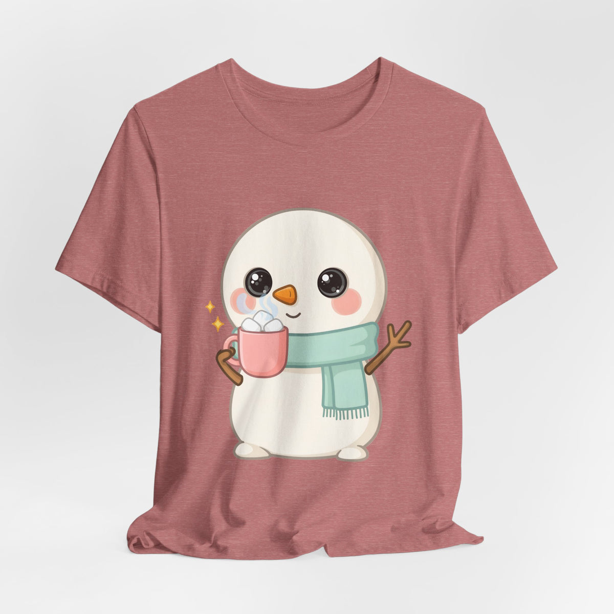Kawaii Snowman T-Shirt for Cozy Cocoa Breaks
