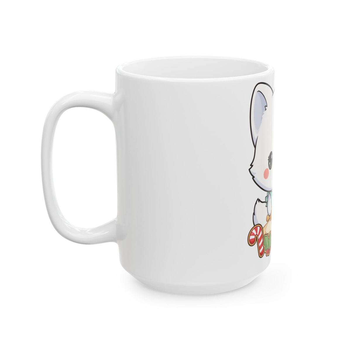 Christmas Arctic Fox Mug for Kawaii Holiday Fans