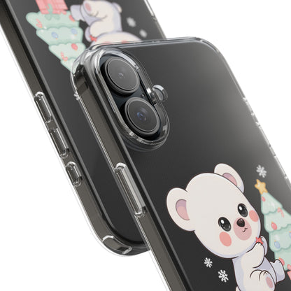Christmas Polar Bear Phone Case, Kawaii Holiday Accessory
