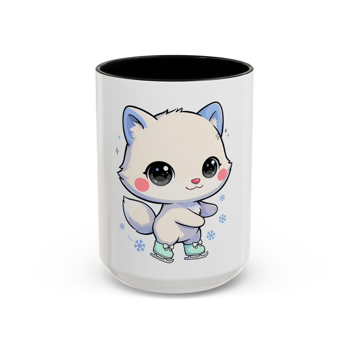 Kawaii Arctic Fox Mug for Cozy Winter Coffee Breaks