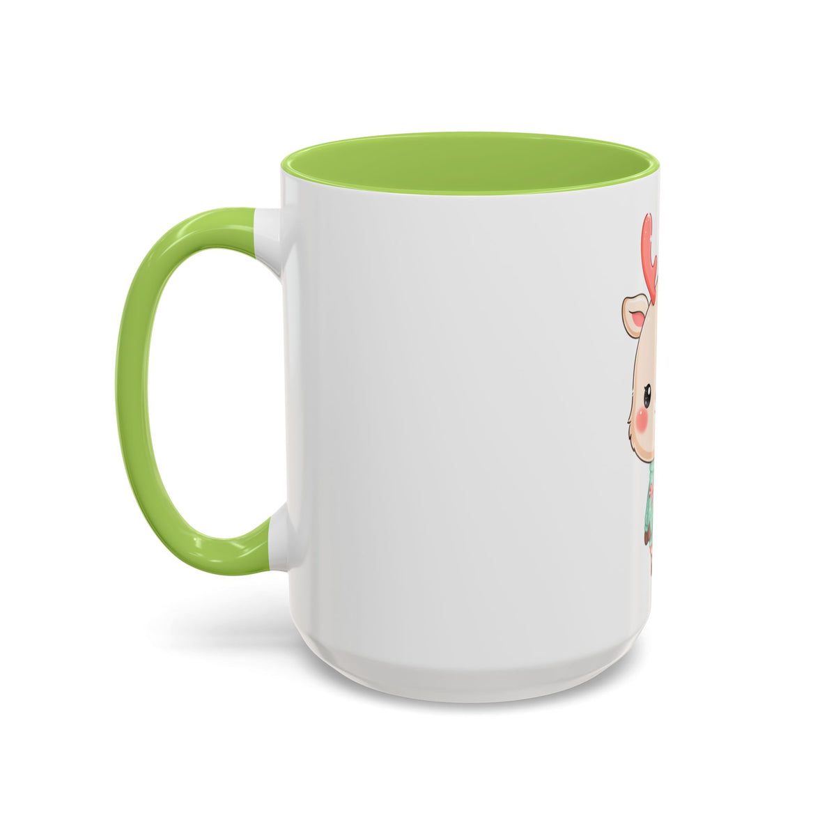 Kawaii Reindeer Christmas Mug – Cute Holiday Accent Coffee Mug