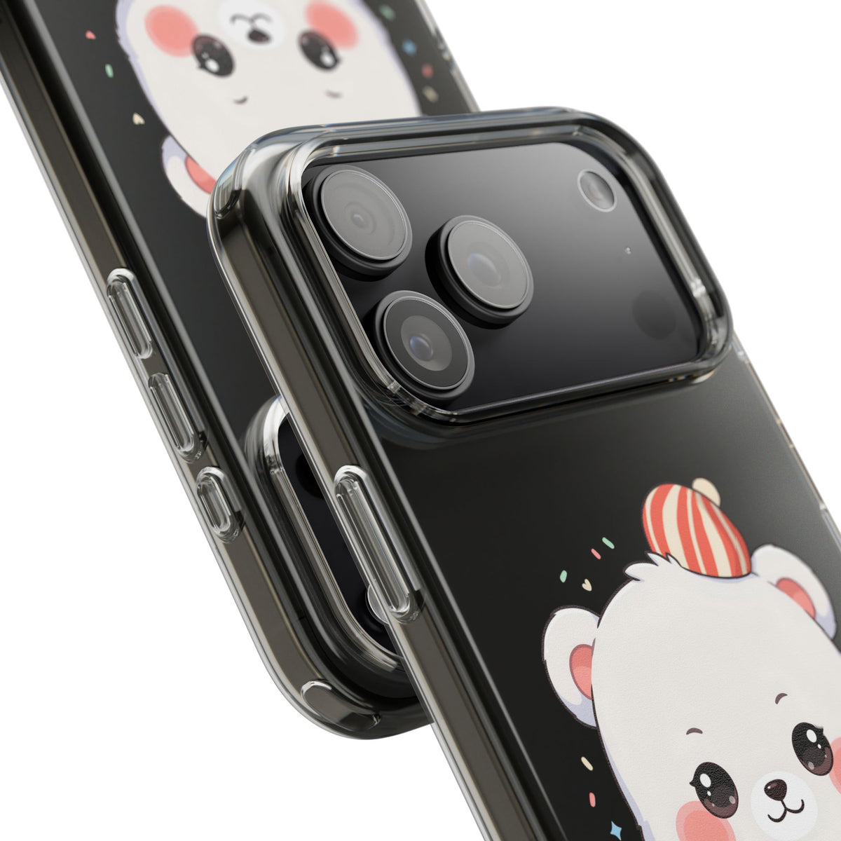 Christmas Bear Cookie Baking Clear Phone Case