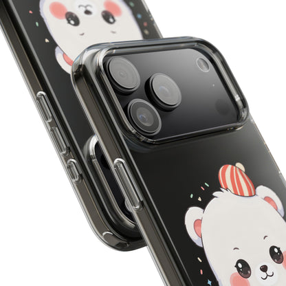 Christmas Bear Cookie Baking Clear Phone Case