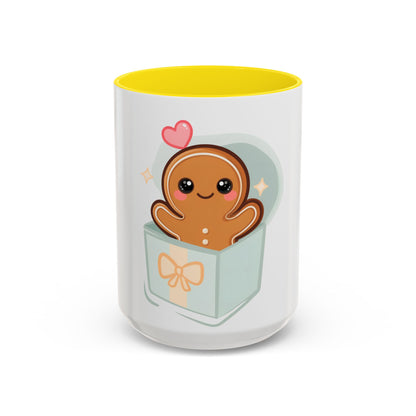 Gingerbread Gift Mug, Cute Holiday Accent Coffee Mug