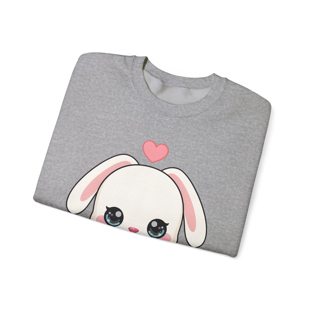 Kawaii Bunny Sweatshirt, Cozy Chibi Rabbit Crewneck