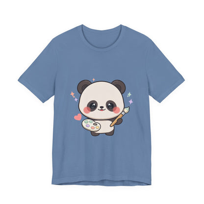 Kawaii Panda Artist T-Shirt for Creative Panda Fans