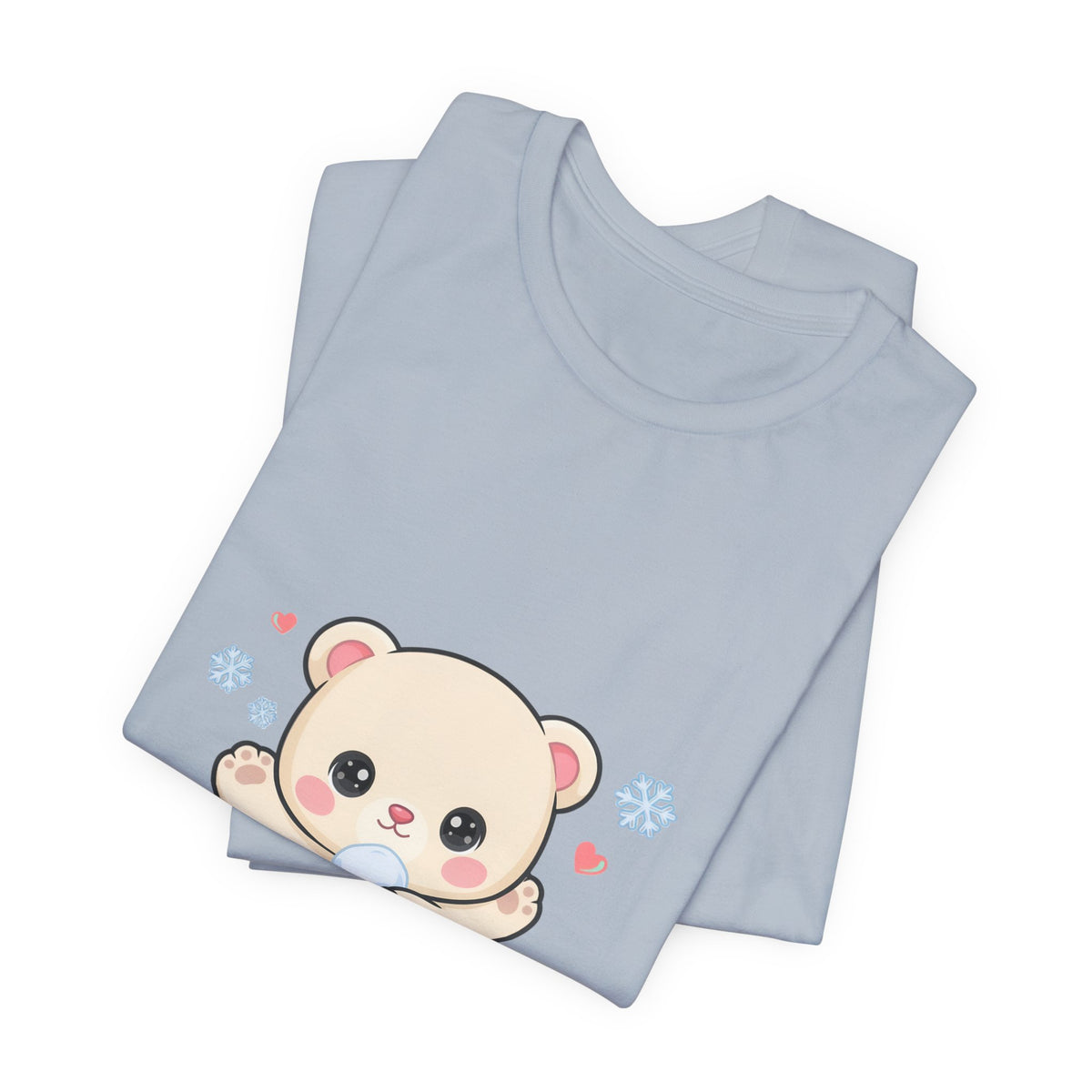 Kawaii Polar Bear Tee, Cute Snow Day Unisex Shirt