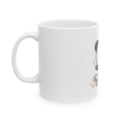 Skateboard Panda Mug, Cute Kawaii Ceramic Cup