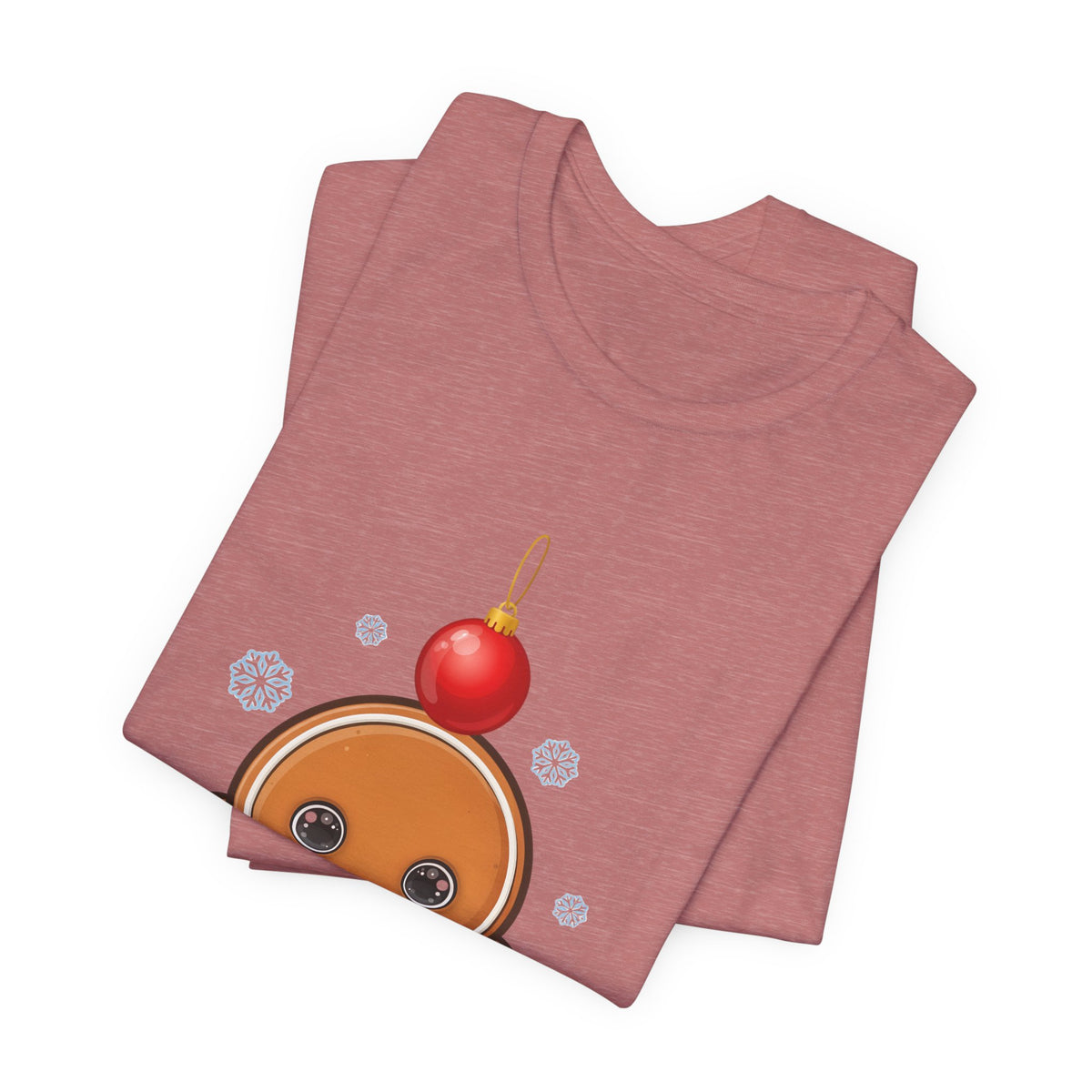 Kawaii Gingerbread Christmas Tee, Cute Holiday Unisex Shirt