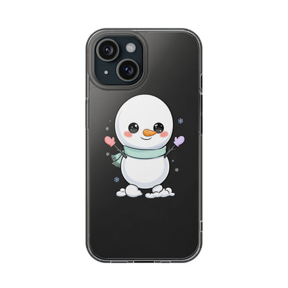 Kawaii Snowman Clear Impact-Resistant Case