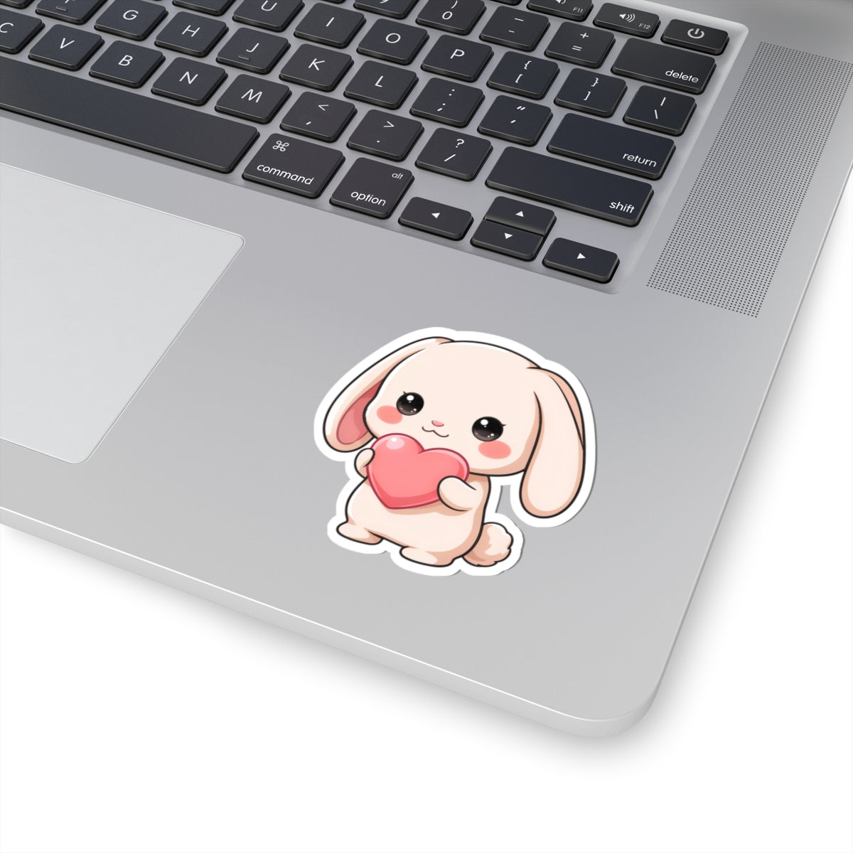 Kawaii Bunny Sticker with Heart for Cute Decor