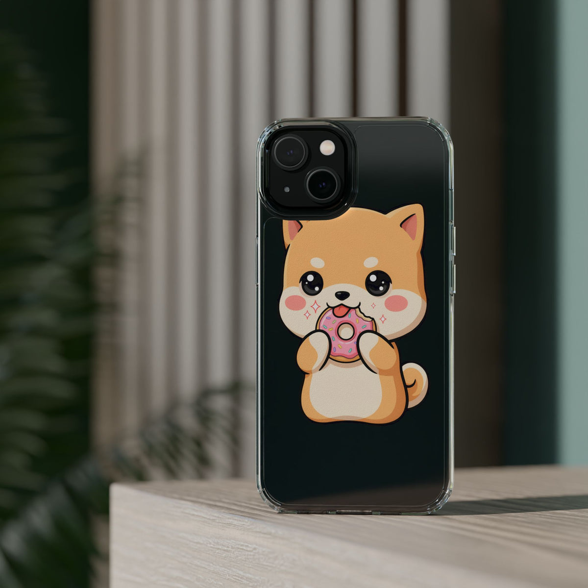 Kawaii Shiba Inu Phone Case with Donut