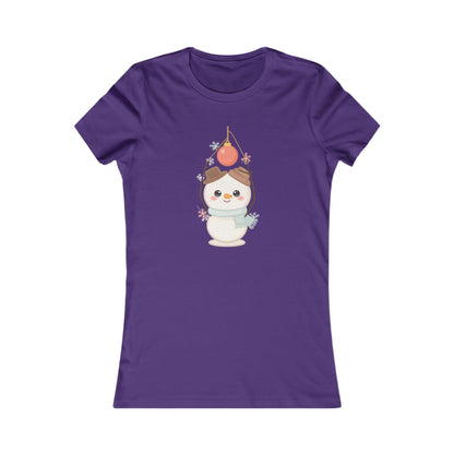 Kawaii Christmas Snowman Women's Favorite Tee