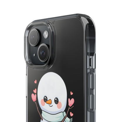 Kawaii Snowman Phone Case, Cute Winter Cheer