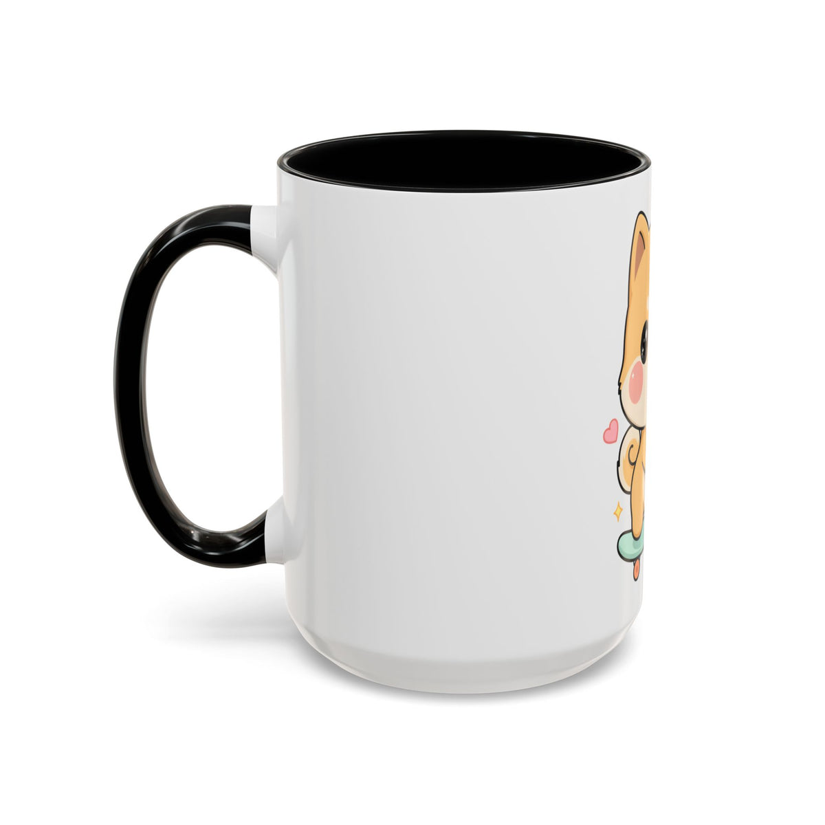 Kawaii Shiba Inu Skateboard Mug, Cute Accent Coffee Mug