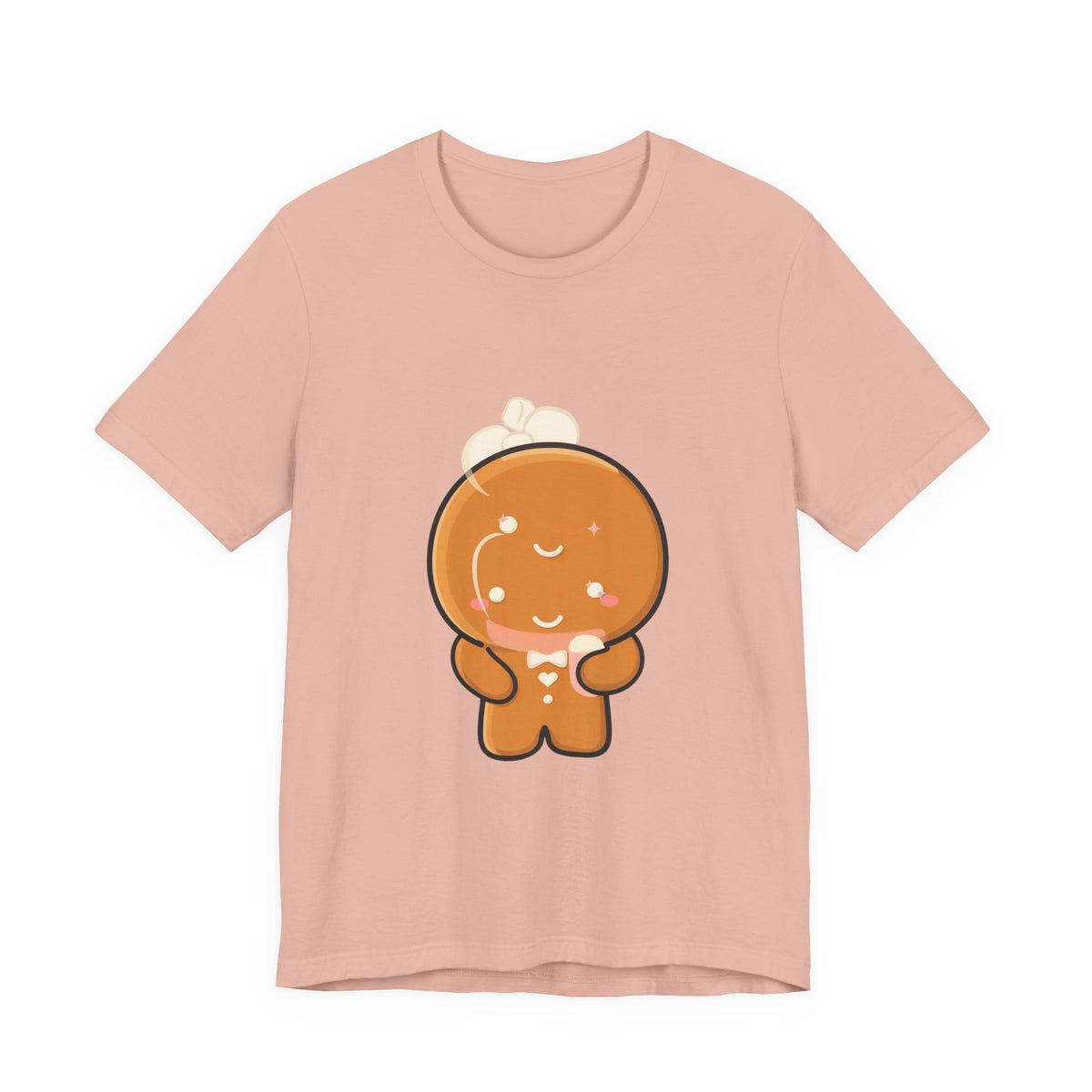 Kawaii Gingerbread Man T-Shirt for Cozy Cocoa Fans