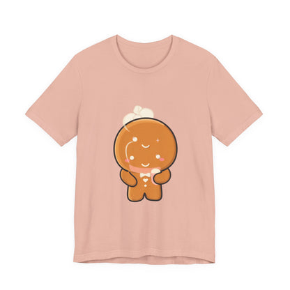 Kawaii Gingerbread Man T-Shirt for Cozy Cocoa Fans