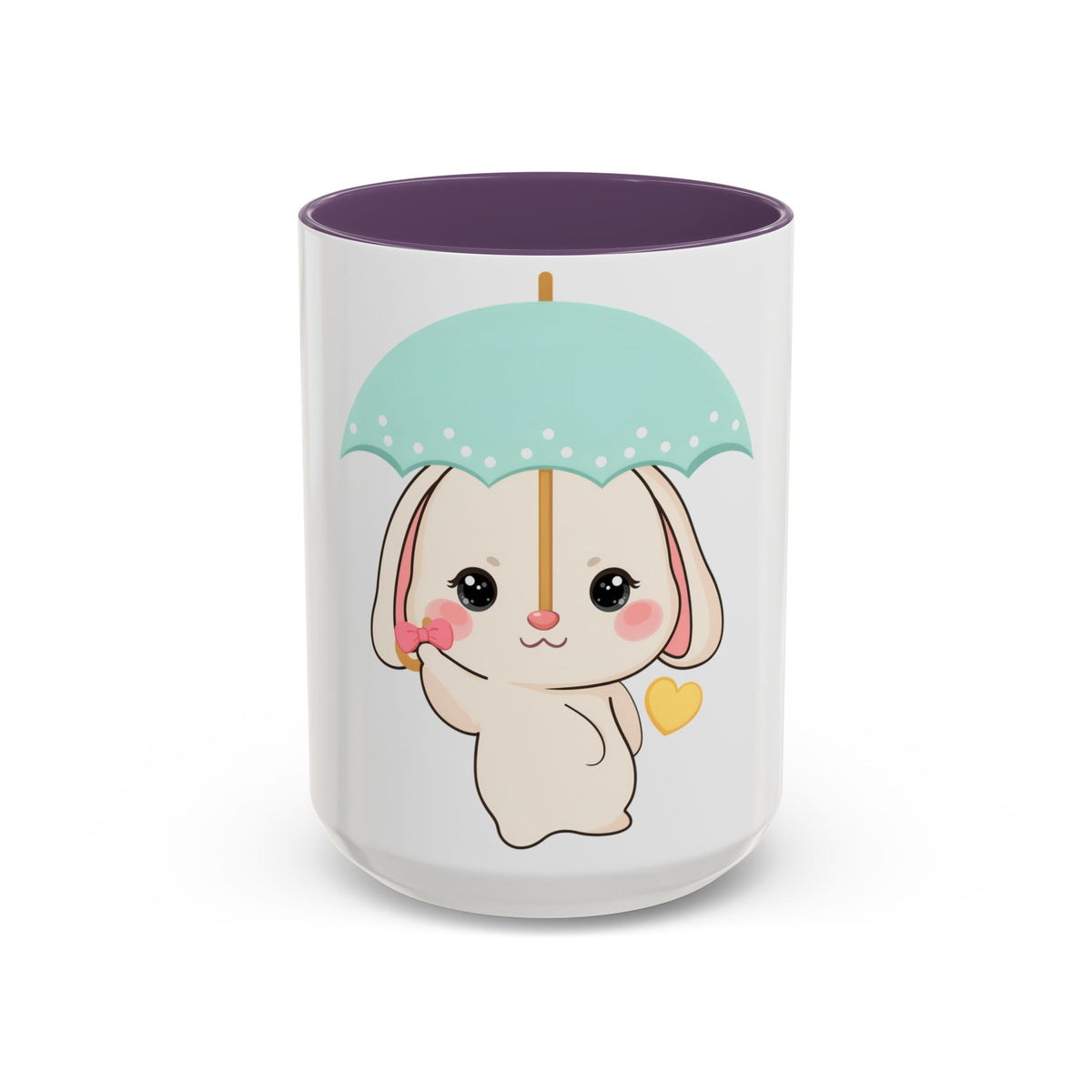 Kawaii Bunny Accent Coffee Mug for a Cheerful Desk