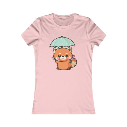 Kawaii Red Panda Women's Tee – Sweet Rainy Day Charm