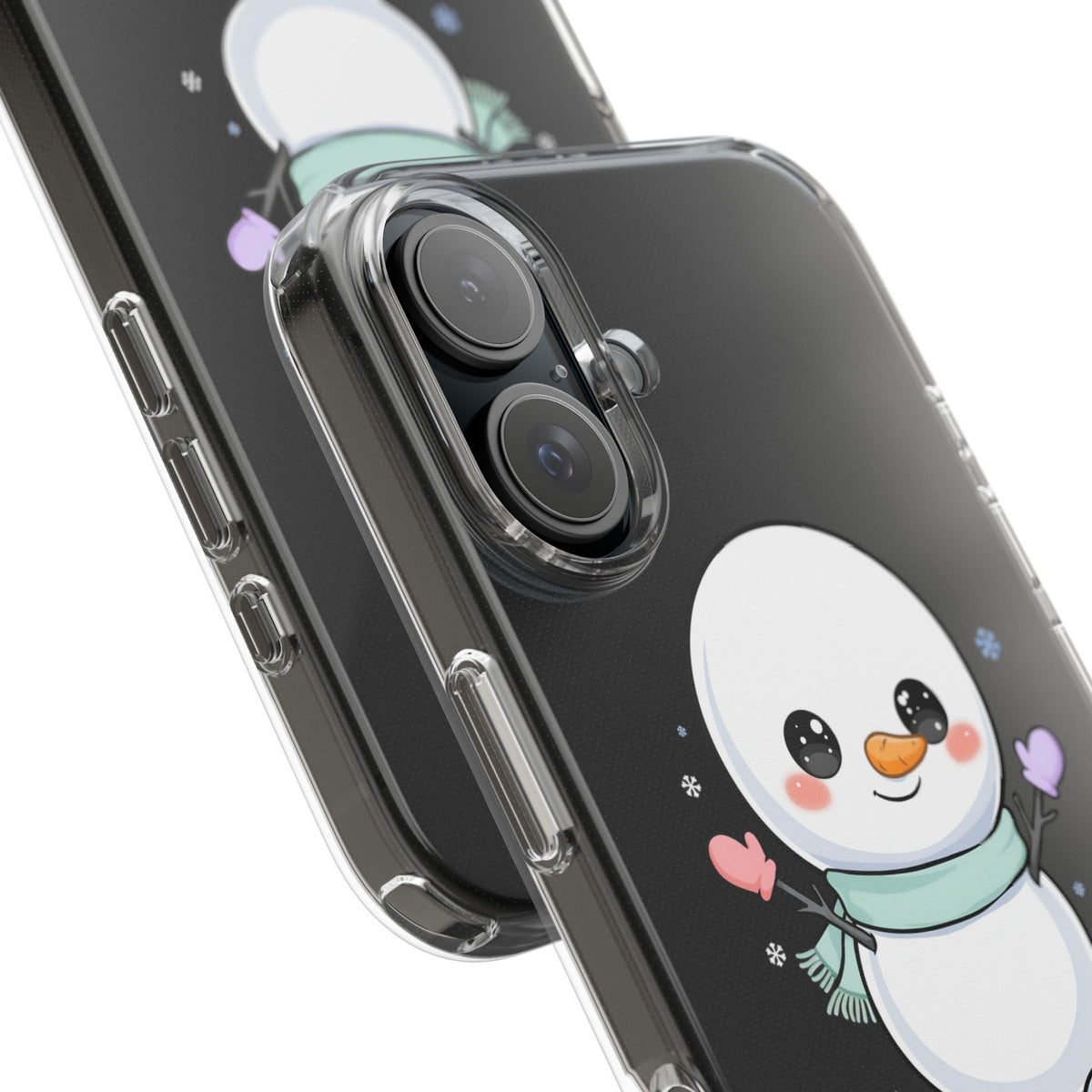 Kawaii Snowman Clear Impact-Resistant Case