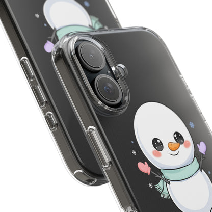 Kawaii Snowman Clear Impact-Resistant Case