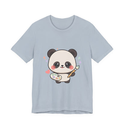 Kawaii Panda Artist T-Shirt for Creative Panda Fans