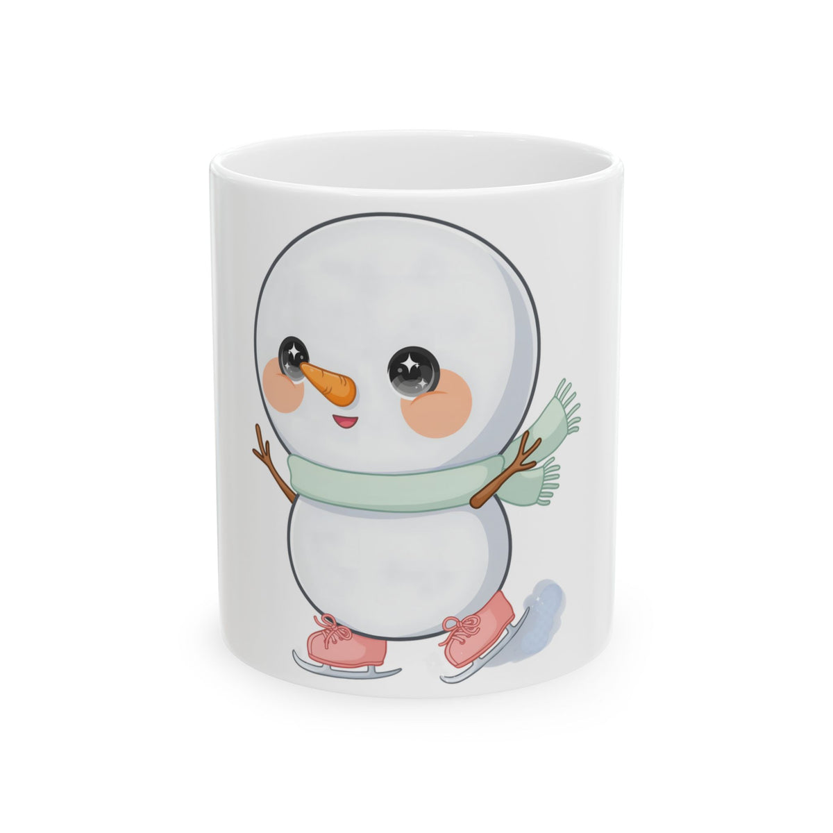 Kawaii Snowman Mug for a Cheerful Winter Gift