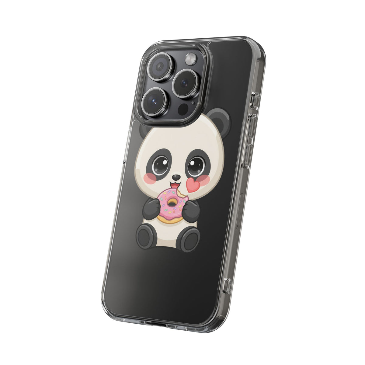 Kawaii Panda Phone Case with Donut