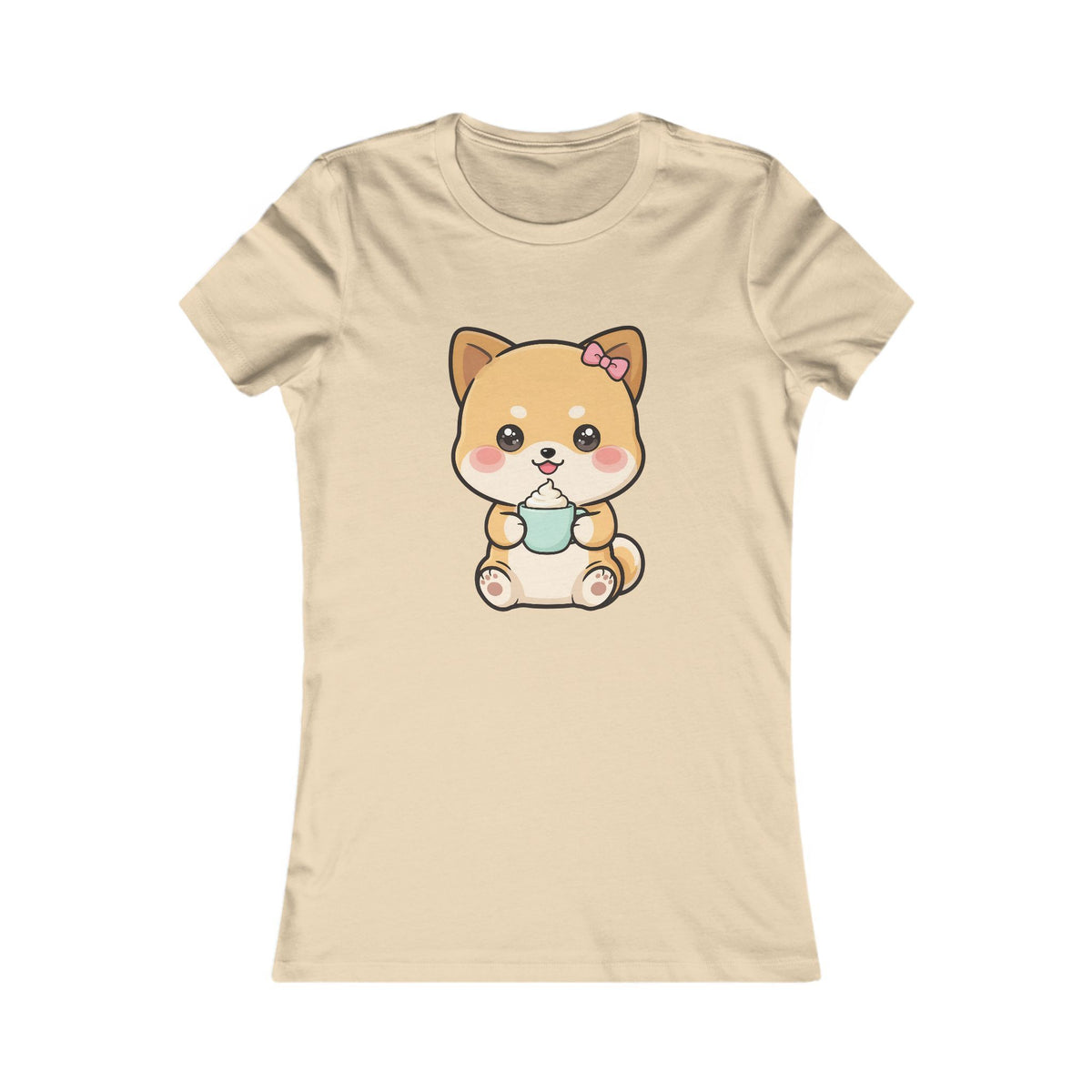 Kawaii Shiba Inu Tee for Cute Dog and Coffee Lovers