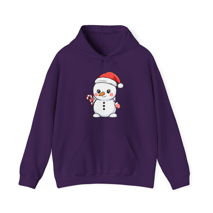 Cute Snowman Christmas Hoodie, Kawaii Holiday Sweatshirt